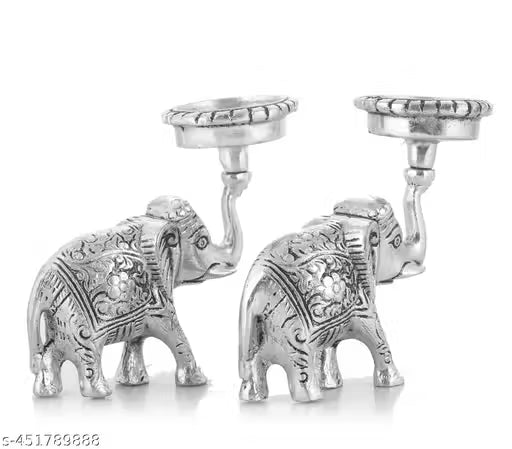 Handicraft Elephant Pair T Light Holder , T Light Stand  for diwali and Home decoration