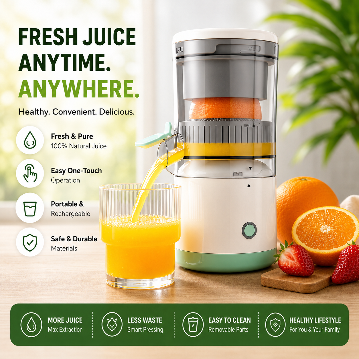 Electronic Squeeze Citrus Juicer | Homenstuffs