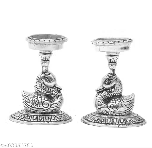 Handicraft Duck Pair T Light Holder , T Light Stand