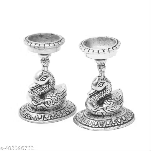 Handicraft Duck Pair T Light Holder , T Light Stand