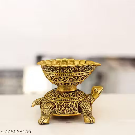 Luxury Bringing Brass( Glod Plated)Tortoise  Diya