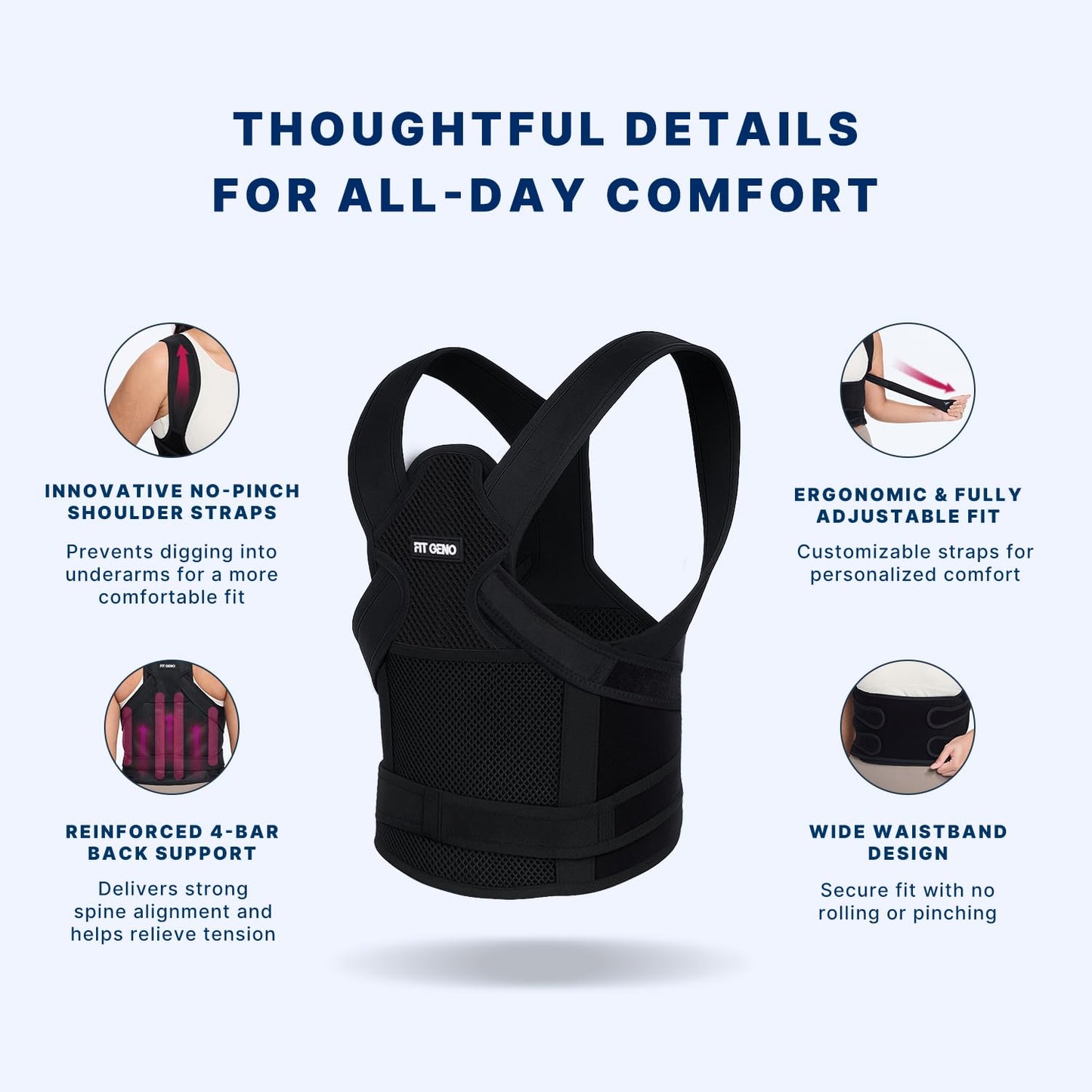 AlignPro™ Orthopedic Posture Corrector Belt – Unisex Back & Shoulder Support Brace