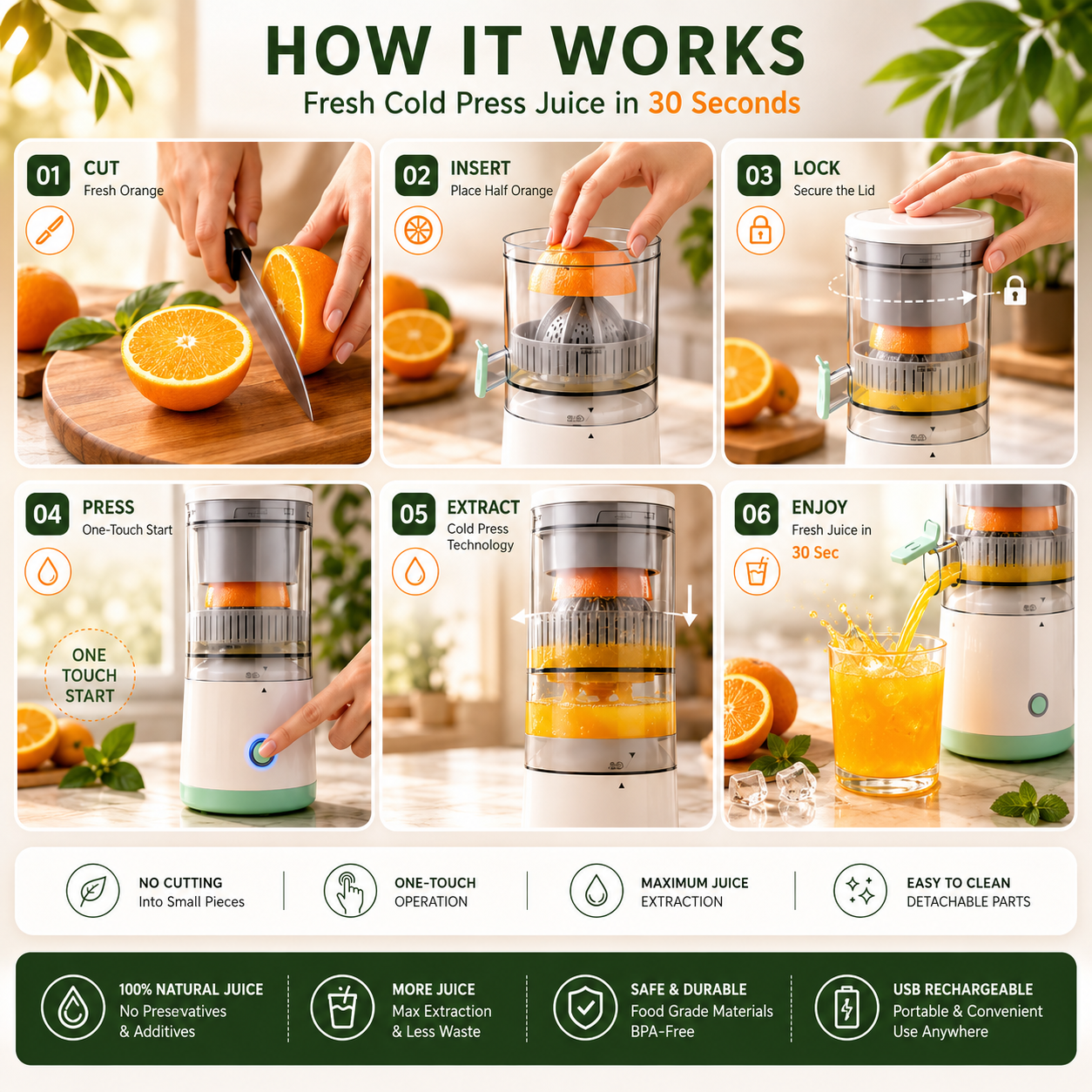 Electronic Squeeze Citrus Juicer | Homenstuffs
