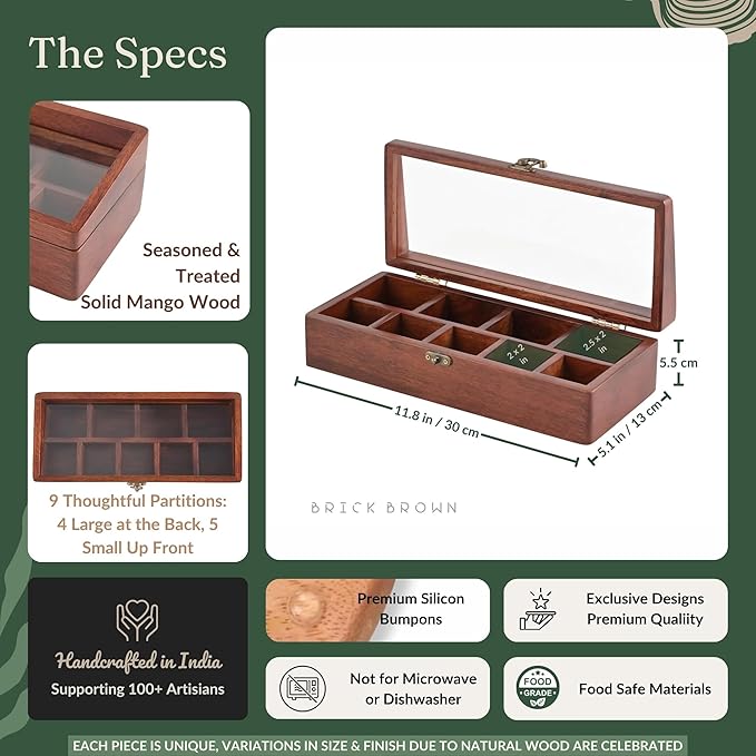 Prism Wooden Luxury  Dry Fruit and Spice  Box