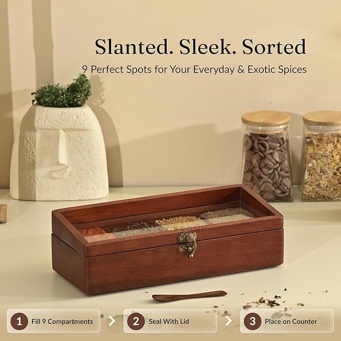 Prism Wooden Luxury  Dry Fruit and Spice  Box